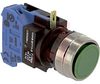 Switch,Pushbutton,Momentary,1NO,METAL BEZEL,FLUSH GREEN BUTTON - 70172685 - Allied Electronics, Inc.