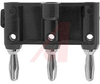 Banana Plug, Triple, Black - 70197976 - Allied Electronics, Inc.