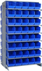 2 Side Sloped Rack, 16Shelves, 80Bin/blu; Shelving Unit Type Quantum Storage - 44AC6378 - Newark, An Avnet Company