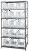 Open Shelving, 6Shelves, 15Bins, Clear; Shelving Unit Type Quantum Storage - 42AC9479 - Newark, An Avnet Company