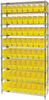 Open Wire Shelving, 9Shelves, 64Bin, Yel; Shelving Unit Type Quantum Storage - 44AC8570 - Newark, An Avnet Company