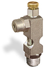 (Formerly B1628-8X00), Angle Small Sight Feed Valve, 1/4” Male NPT Inlet, 1/4” Male NPT Outlet, Handwheel - B1628-144B1HW - Oil-Rite Corp.