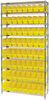 Open Wire Shelving, 9Shelves, 64Bin, Yel; Shelving Unit Type Quantum Storage - 44AC8564 - Newark, An Avnet Company