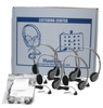 Lab Pack, 12 MS2LV Personal Headphones in a Laminated Cardboard Carry Case - LCB/12/MS2LV - Visual Sound, Inc.