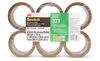 3M Scotch 371 PK6 Tan Standard Box Sealing Tape - 48 mm Width x 50 m Length - 1.8 mil Thick - 68801 - 051115-68801 - R. S. Hughes Company, Inc.