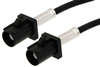Black FAKRA Plug to FAKRA Plug Cable 60 Inch Length Using PE-C100-LSZH Coax - PE38747A-60 - Pasternack
