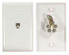 RJ11 6P4C Single Wall Plate Jacks -- 68WP-21 - Image