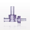 Dual Check Valve, Female Luer Slip Inlet, Male Luer Slip Outlet, Female Luer Lock Control Port - 80183 - Qosina Corp.