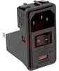 Power Entry Module; No Filter; 250 VAC (Max.); 50/60 Hz; DPST; Snap-In -- 70185790