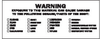 Brady B-928 Black on White Rectangle Vinyl Hazardous Material Label - 4 in Width - 1 1/2 in Height - Printed Text = WARNING - EXPOSURE TO THIS MATERIAL CAN CAUSE DAMAGE TO THE FOLLOWING ORGANS/PARTS O - 754476-93800 - R. S. Hughes Company, Inc.