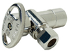 1/2 in. CS x 3/8 in. OD Comp. Angle 1/4-Turn Chrome Stop -- WPAS-5PB - Image