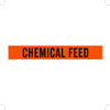 Brady B-946 Black on Orange Vinyl Self-Adhesive Pipe Marker - 2 1/4 in Height - 2 in Character Height - 14 in Length - Printed Msg = CHEMICAL FEED - 7342-1 - 754473-66990 - R. S. Hughes Company, Inc.