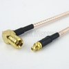 MMCX Plug to RA SMB Plug Cable RG316 Coax in 72 Inch - FMC0926316-72 - Fairview Microwave Inc.