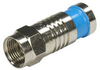 F Male Shielded RG59 Compression Connector, Blue - 270302BL - Computer Network Accessories, Inc.