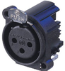 Neutrik A Series 3 Pin Female Horizontal Left Pin 1/Grd - NEUNC3FAHL1 - HAVE, Inc.