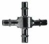 Barbed Fittings; Cross Connector, 316 SS, 1/16