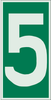 Brady Bradyglo B-324 Polyester Rectangle Green IMO Evaluation Number Sign - 3 in Width x 6 in Height - Glow in the Dark - 59307 - 754476-59307 - R. S. Hughes Company, Inc.