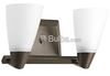 Two-Light Wall Bracket Light Fixture - P2806-74 - bulbs.com