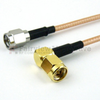 SMA Male to RA SMA Male Cable RG316-DS Coax in 48 Inch and RoHS with LF Solder - FMC0204317LF-48 - Fairview Microwave Inc.