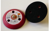 3M Hookit 20350 Hard Red Disc Pad - 3 in Diameter - 1/2 in Thick - External Thread Attachment - 051141-20350 - R. S. Hughes Company, Inc.