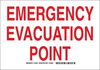 Brady B-555 Aluminum Rectangle Green Emergency & Fire Exit Sign - 10 in Width x 7 in Height - TEXT: EMERGENCY EVACUATION POINT - 123809 - 754473-79492 - R. S. Hughes Company, Inc.