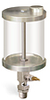 (Formerly B1876-13), Single Feed Manual Lubricator, 1 qt Acrylic Reservoir, 1/2” Male NPT - B1876-032A14B1W - Oil-Rite Corp.
