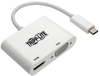 USB 3.1 Gen 1 USB-C to HDMI/VGA 4K Adapter (M/2xF), Thunderbolt 3 Compatible, 4K @30Hz -- U444-06N-HV4K