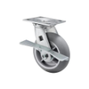 Swivel Plate Caster; Swivel, Wheel Material=Rubber, Gray - 1318722 - Reid Supply