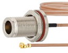 N Female Bulkhead to UMCX 2.5 Plug Cable RG178-DS Coax in 6 Inch and RoHS Compliant - FMCA1012-6 - Fairview Microwave Inc.