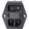 IEC Appliance Inlet C14 with Line Switch 2-pole, Fuseholder 1- or 2-pole - DD11 - SCHURTER Inc