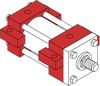 Series LH Low Pressure Hydraulic Cylinder - Model LH51 NFPA Style MS3 -- Centerline Lug Mounting - Image