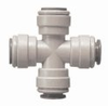 Push-to-connect cross connector, 3/8