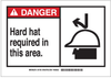 Brady B-120 Fiberglass Reinforced Polyester Rectangle White Personal Protection Equipment (PPE) Sign - 14 in Width x 10 in Height - TEXT: DANGER - 62794 - 754476-62794 - R. S. Hughes Company, Inc.