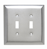 Toggle Switch Openings, Two Gang, 302 Stainless Steel - SSO2 - Legrand