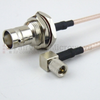 RA 10-32 Male (Plug) to BNC Female (Jack) Bulkhead Cable RG316 Coax Up To 2 GHz in 120 Inch - FMC1438315-120 - Fairview Microwave Inc.