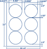 Circular White 3-1/3