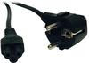 C5 to Schuko, European Computer Power Cord - 2.5A, 250V, 17 AWG, 6 ft. (1.8 m), Black -- P058-006 - Image
