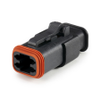 Amphenol Sine Systems AT06-4S-SR01BLK 4-Way AT Connector Plug with Strain Relief End cap, Black - 39310 - Waytek, Inc.