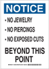 Brady B-401 High Impact Polystyrene Rectangle White Personal Hygiene Sign - 10 in Width x 14 in Height - 128458 - 754473-77358 - R. S. Hughes Company, Inc.