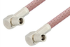 SMB Plug Right Angle to SMB Plug Right Angle Cable 12 Inch Length Using RG142 Coax, RoHS - PE33656LF-12 - Pasternack