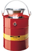 Justrite Yellow 5 gal Safety Can - 16.75 in Height - 11.625 in Overall Diameter - 697841-00412 - 697841-00412 - R. S. Hughes Company, Inc.