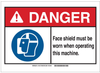 Brady B-401 Plastic Rectangle White Personal Protection Equipment (PPE) Sign - 14 in Width x 10 in Height - 144133 -- 754473-96772