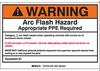 Low Risk Arc Flash Labels, Hazard Category 1 (Warning) - 121107 - Brady Corporation