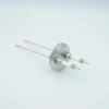 Power Feedthrough with Power Glove Connectors, 20,000 Volts, 30 Amps, 2 Pins, 0.094″ Copper Conductors, 2.16″ QF / KF Flange - A5985-1-QF - MPF Products, INC.