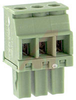 Plug, Terminal Block; 8 A; 160 V; 3.81 mm; 3; Screw; 2.5 kV; 160 V; Polyamide - 70054781 - Allied Electronics, Inc.