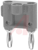 Double Banana Plug, Nickel plated, Gray - 70197204 - Allied Electronics, Inc.