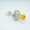 Thermocouple Feedthrough, Type K, 4 Pair, Double Ended w/ Air & Vacuum-side Miniature Connectors, 2.75″ Conflat Flange - A10766-1-CF - MPF Products, INC.