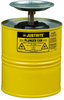 Justrite Yellow Steel 1 gal Safety Can - 10 1/2 in Height - 7 1/4 in Overall Diameter - 697841-00302 - 697841-00302 - R. S. Hughes Company, Inc.