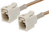 White FAKRA Jack to FAKRA Jack Cable 48 Inch Length Using RG316 Coax - PE38754B-48 - Pasternack