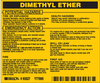 Brady B-928 Black on Yellow Rectangle Vinyl Hazardous Material Label - 4 1/2 in Width - 3 3/4 in Height - Printed Text = DIMETHYL ETHER - 93527 - 754476-93527 - R. S. Hughes Company, Inc.